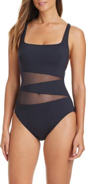 BLEU by Rod Beattie Crisscross Open Back One-Piece Swimsuit