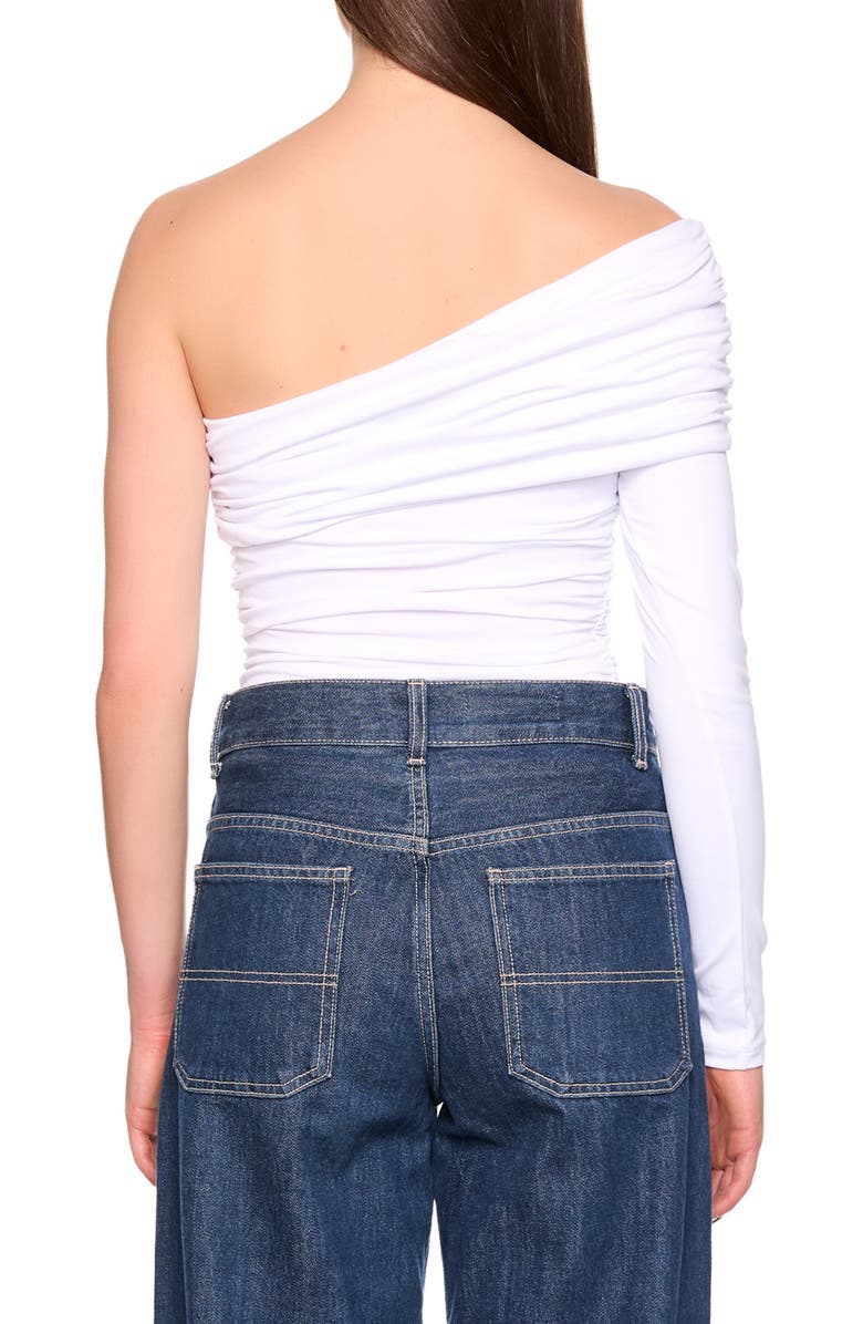 Susana Monaco Ruched One-Shoulder Top, Alternate, color, Sugar