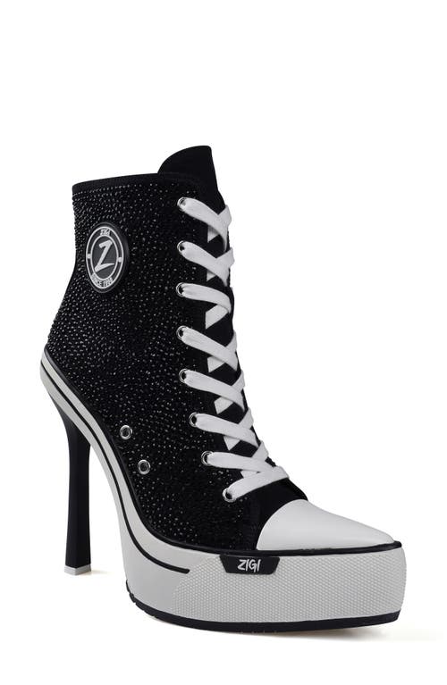 ZIGI Adiel Platform Bootie in Black Canvas  product