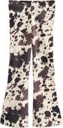 NEXT Kids' Cow Print Knit Flare Leggings
