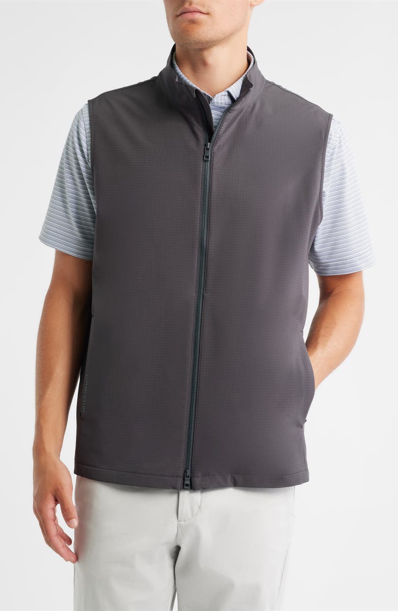 Peter Millar Gust Water Resistant Vest, Alternate, color, Carbon Black