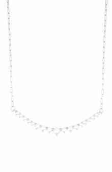 Adornia Faux Pearl Curved Bar Pendant Necklace