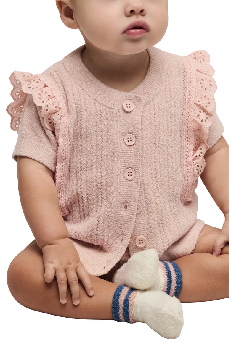 CozyChic® Ultra Lite Cardigan and Bottoms Set, Alternate, color, DUSTY ROSE