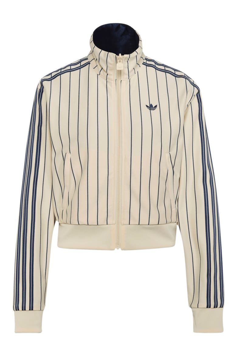 Pinstriped Track Jacket, Alternate, color, WARM VANILLA/ NIGHT INDIGO