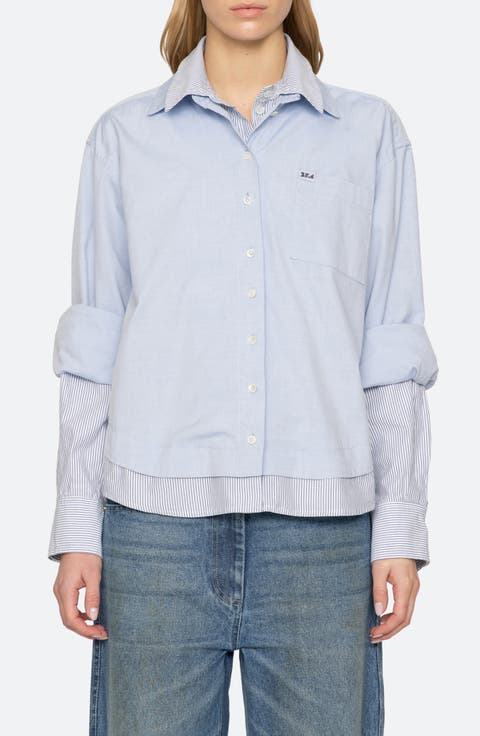 Zayna Double-Layer Cotton Shirt