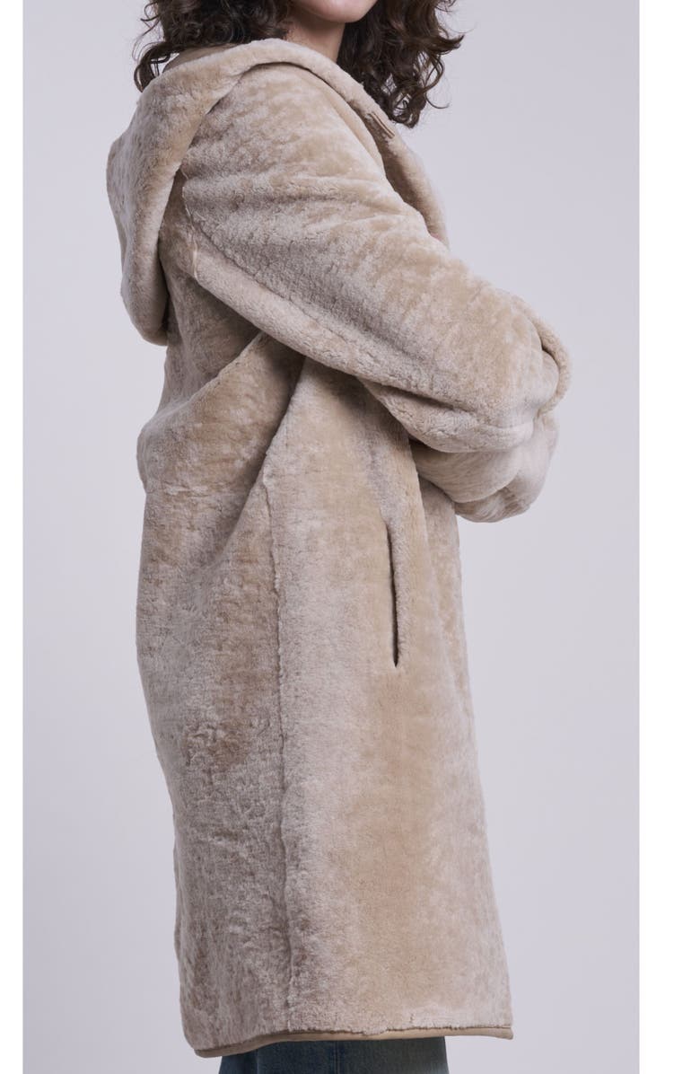 Blue Duck Reversible Genuine Shearling Jacket, Alternate, color, Beige