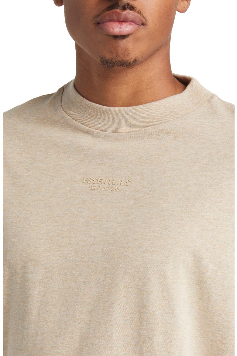 Essentials Long Sleeve Cotton T-Shirt, Alternate, color, GOLD HEATHER