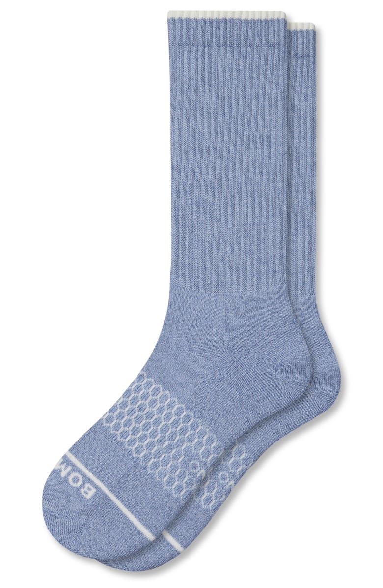 Bombas Merino Wool Blend Crew Socks, Main, color, Blue Smoke