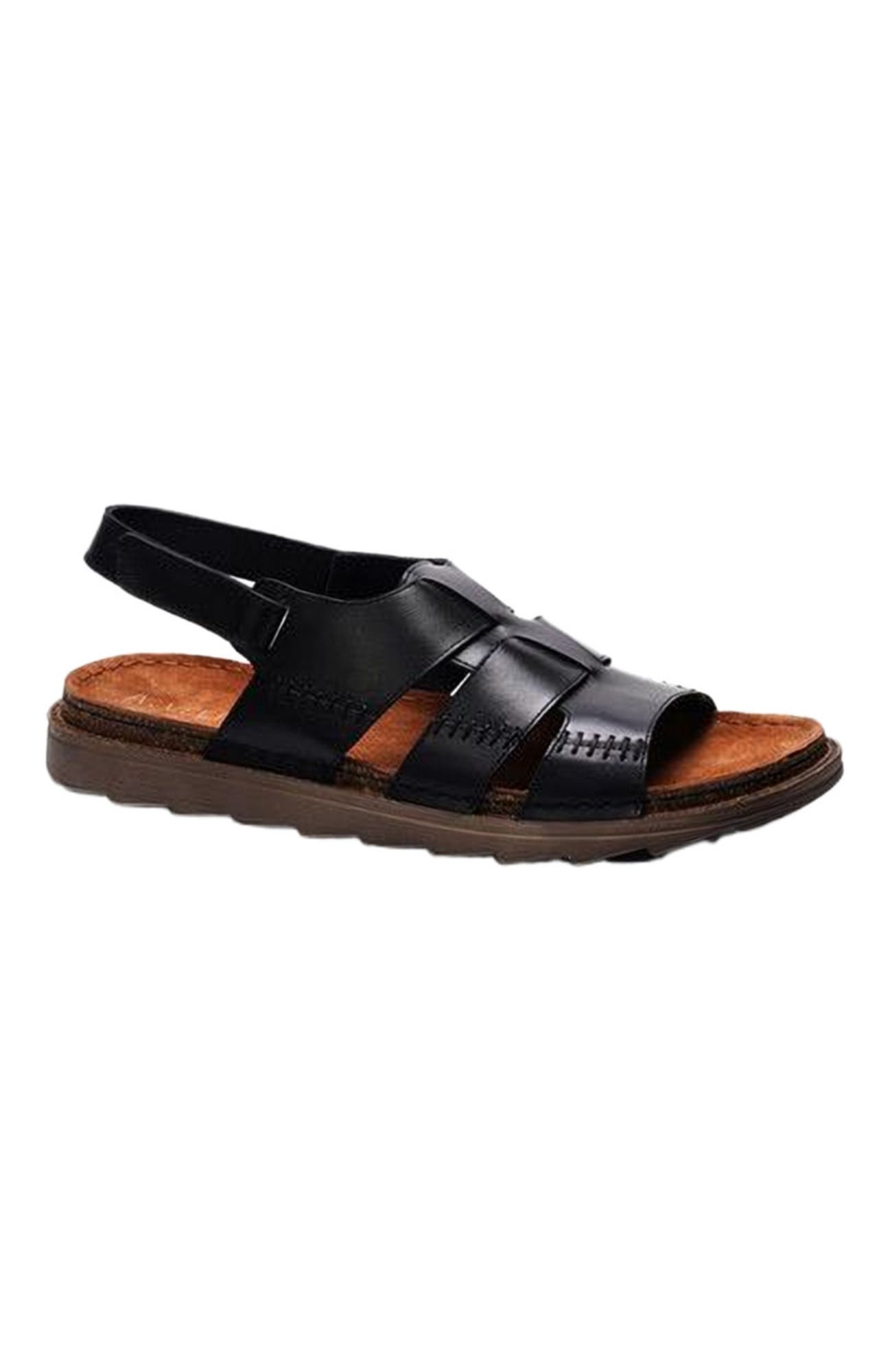 A. Veer Maldiva Back Strap Sandal, Main, color, Black Leather