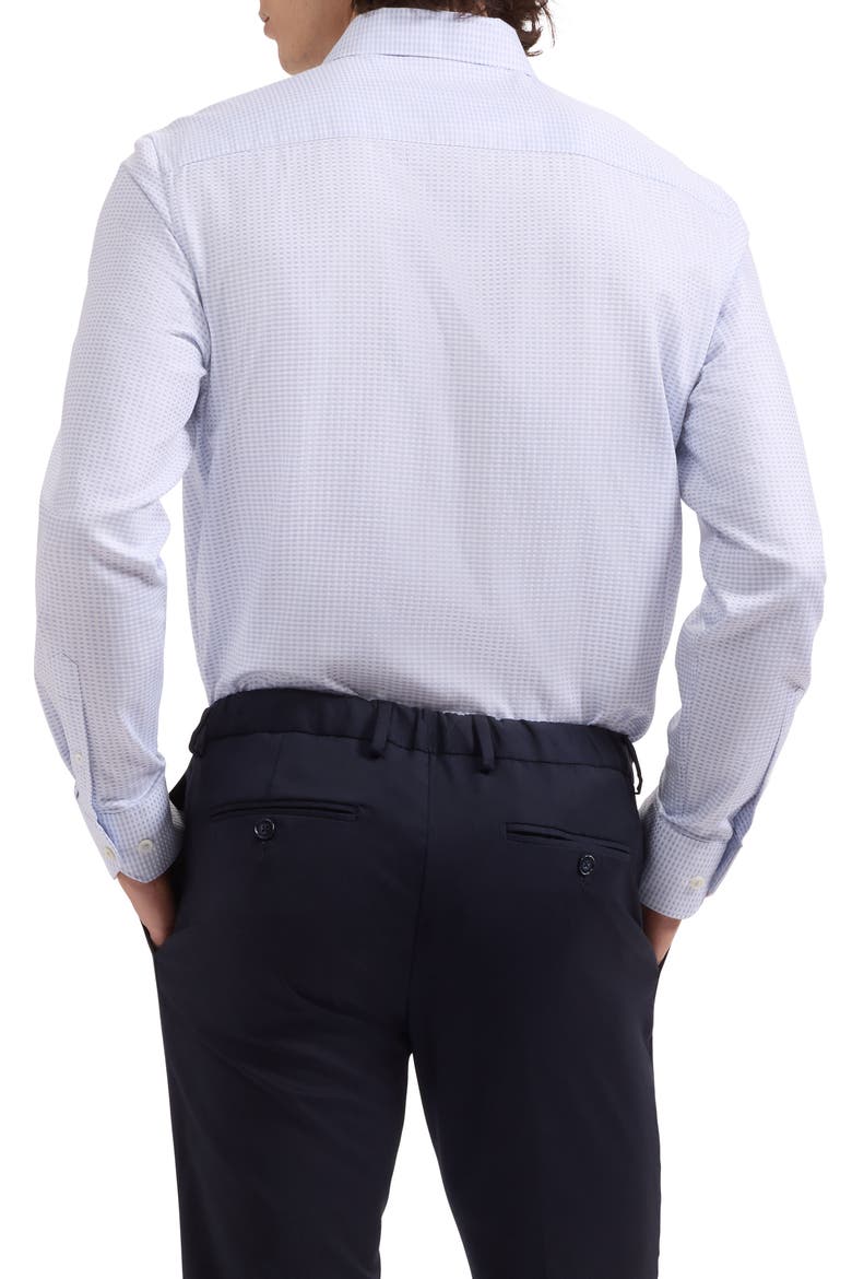 Alvin Shaped Fit Mini Check Button-Up Shirt, Alternate, color, AIR BLUE