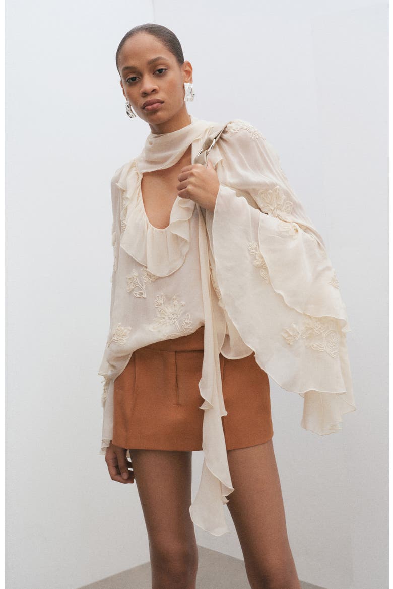 Pleated Miniskirt, Alternate, color, NUDE