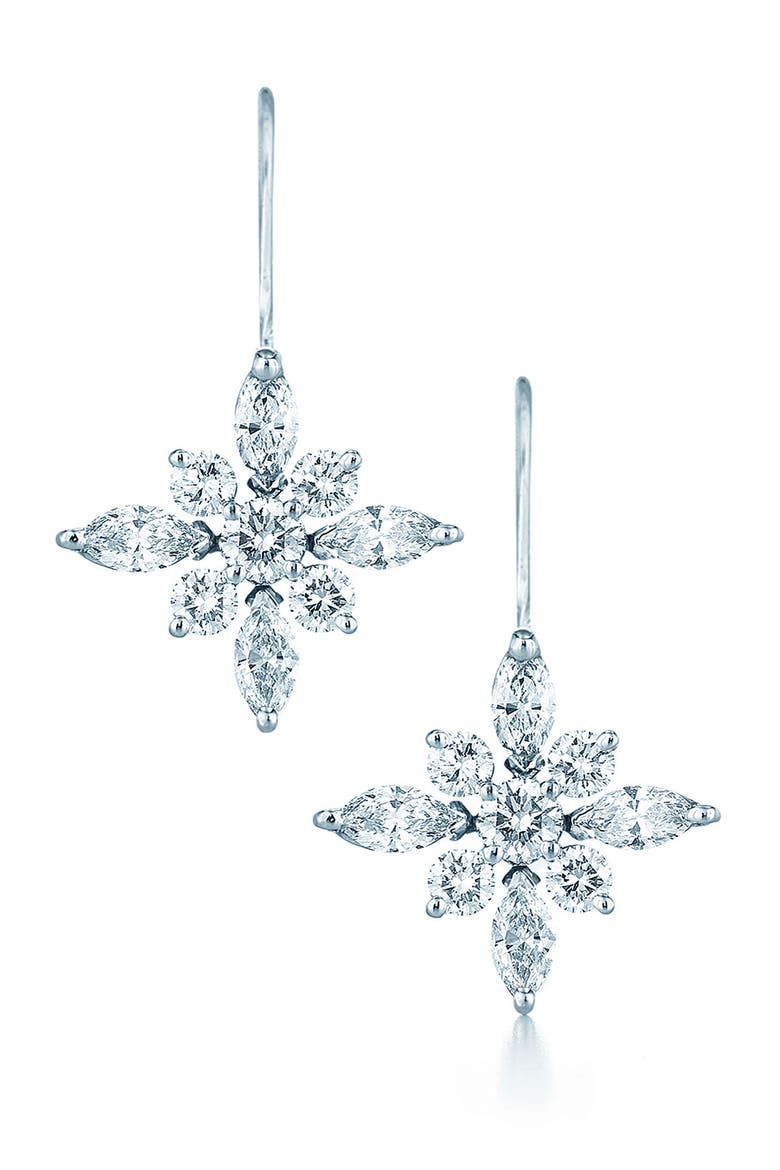 .90ct tw Diamond Star Earrings, Main, color, PLATINUM