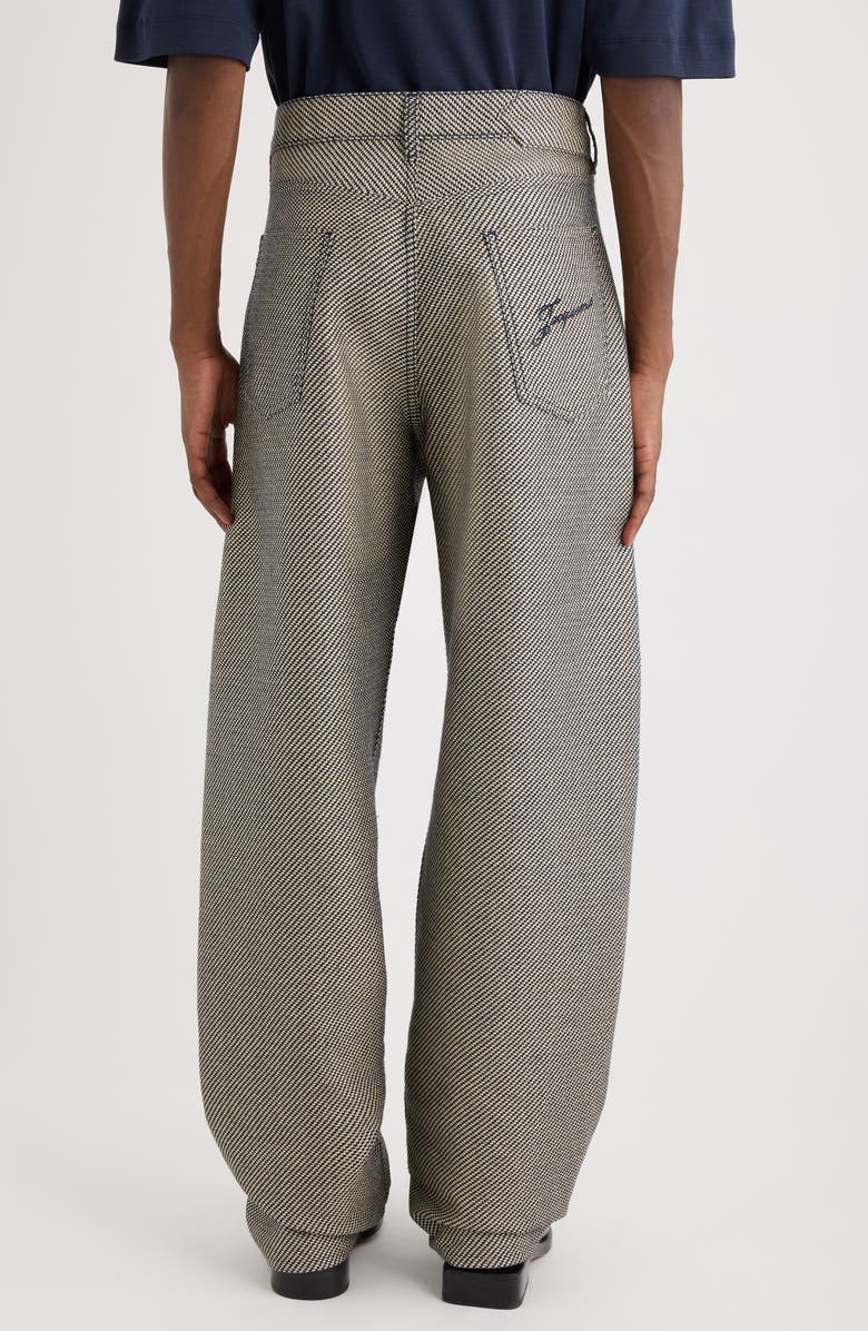 Jacquemus Le de-Nîmes Miranda Curved Jeans, Alternate, color, Navy