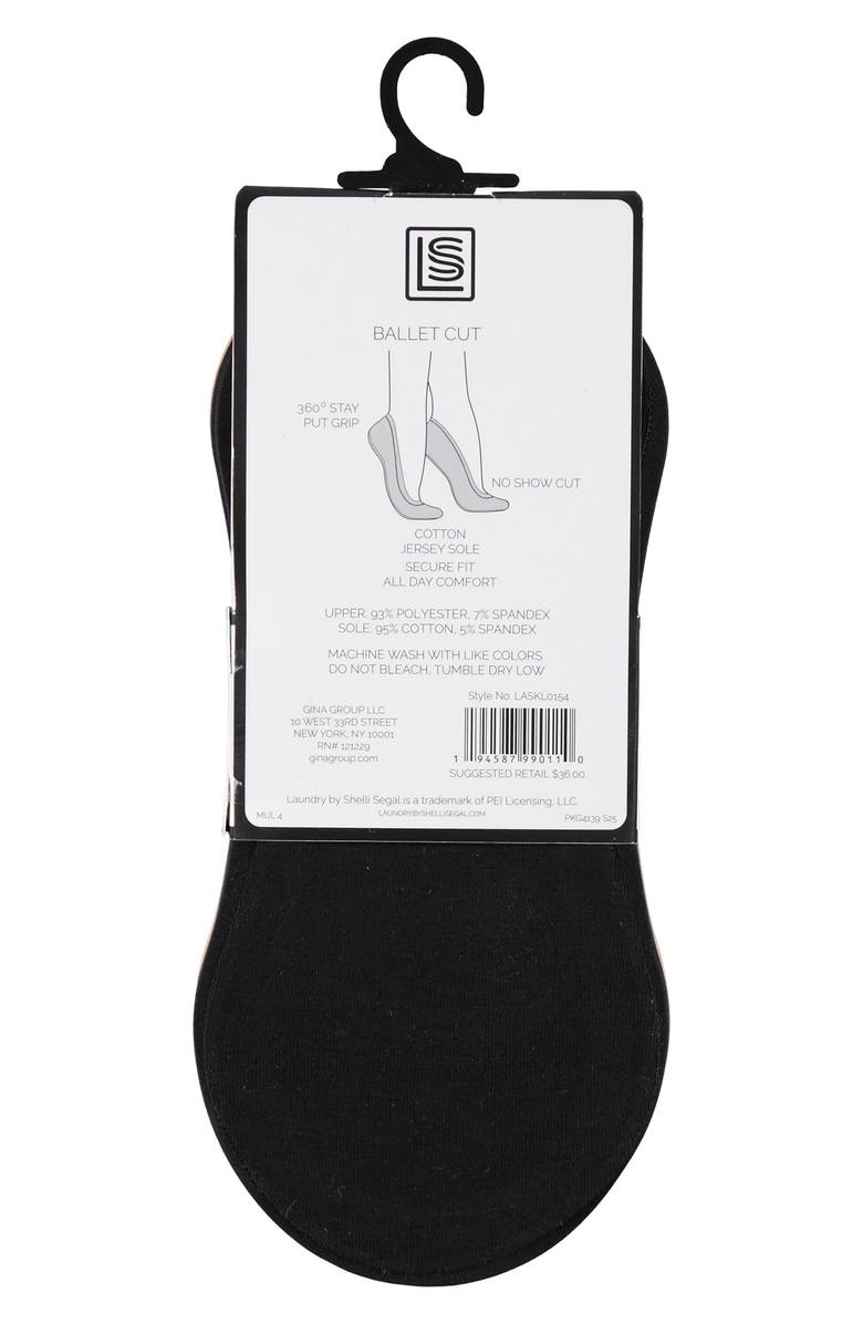 Tahari 5-Pack Ballet Cut Socks, Alternate, color, Nude / Black