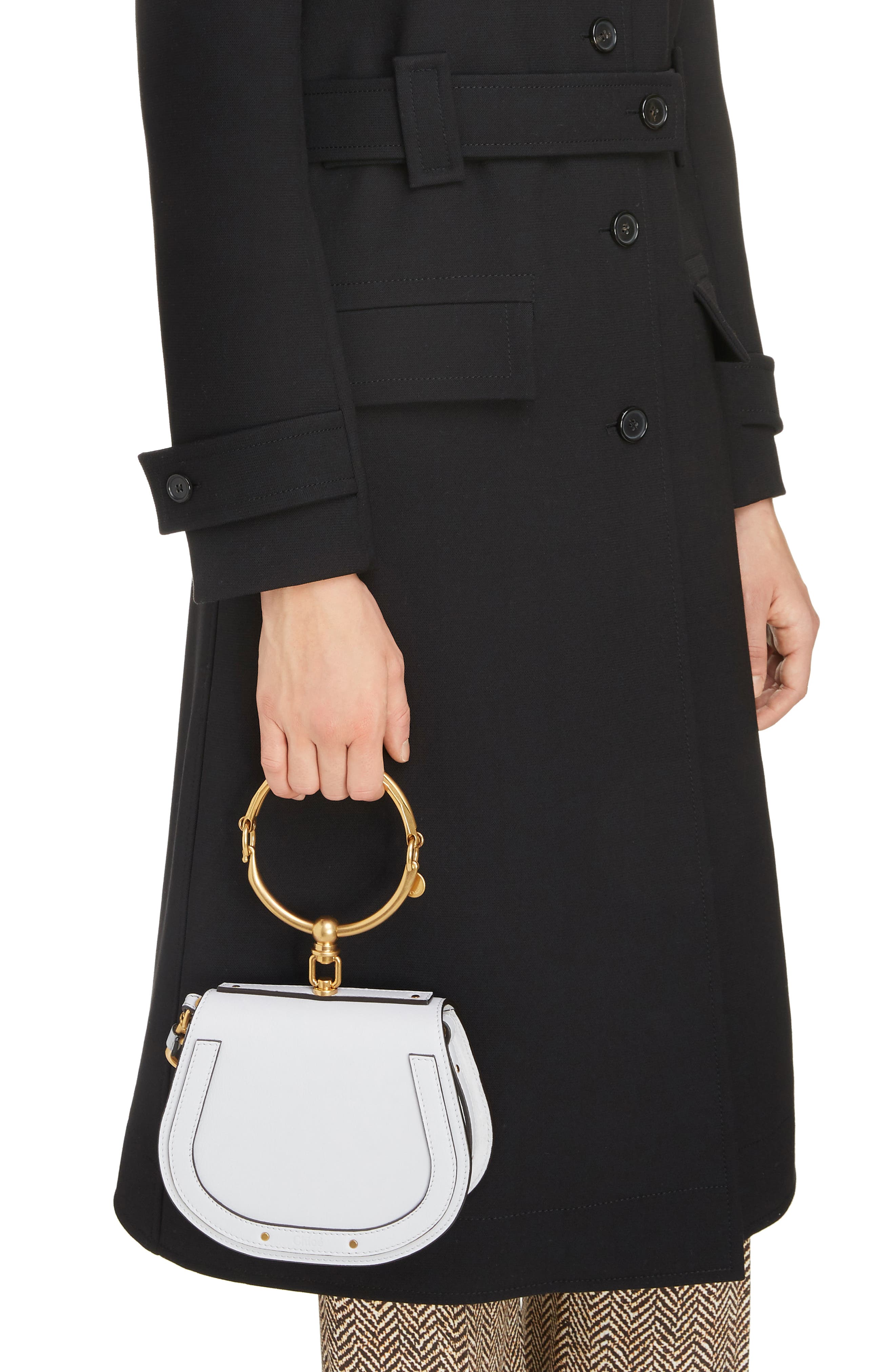 Chloé Small Nile Bracelet Leather Crossbody Bag, Alternate, color, 