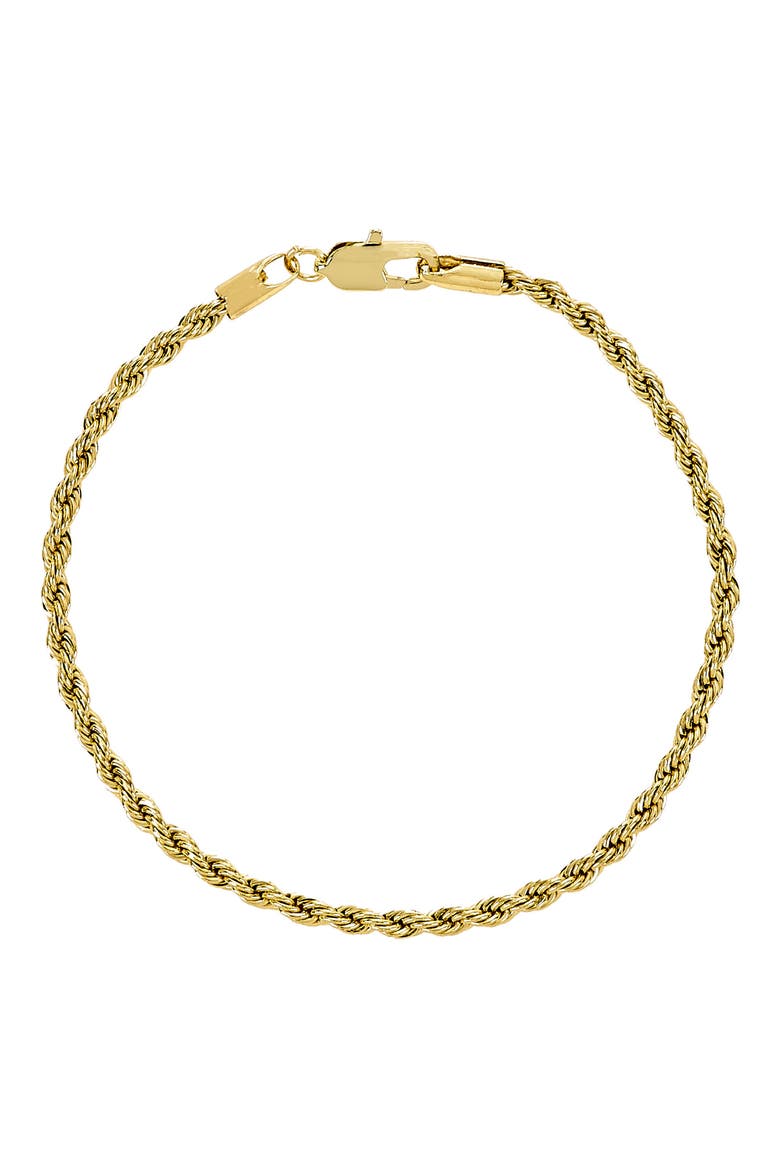 Men's Rope Chain Necklace & Bracelet Set, Alternate, color, GOLD