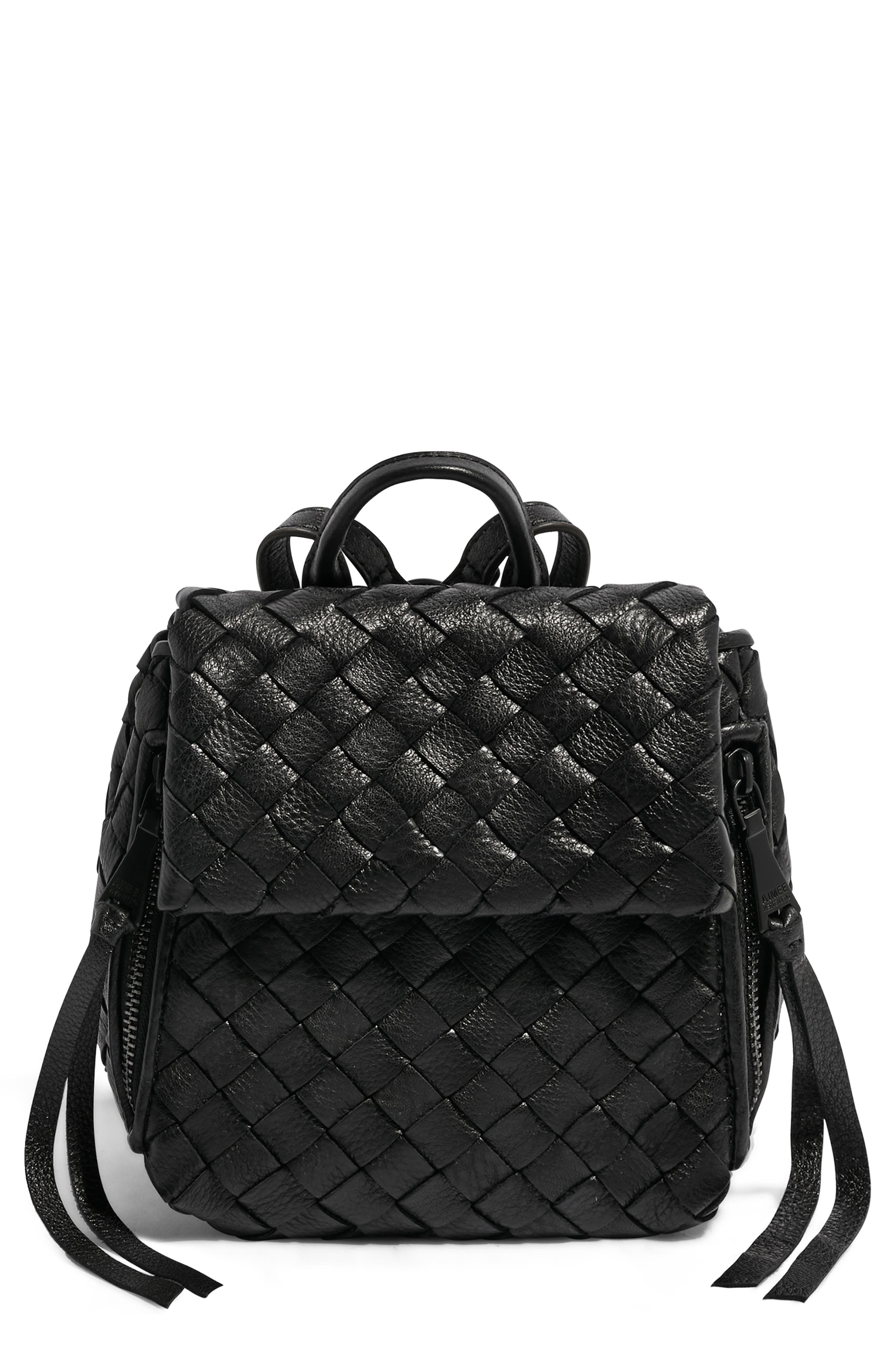 Aimee Kestenberg Mini Bali Woven Leather Backpack, Main, color, 