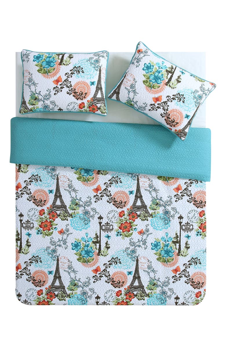 VCNY HOME Eiffel Reversible Quilt Set - Full/Queen, Alternate, color, Blue