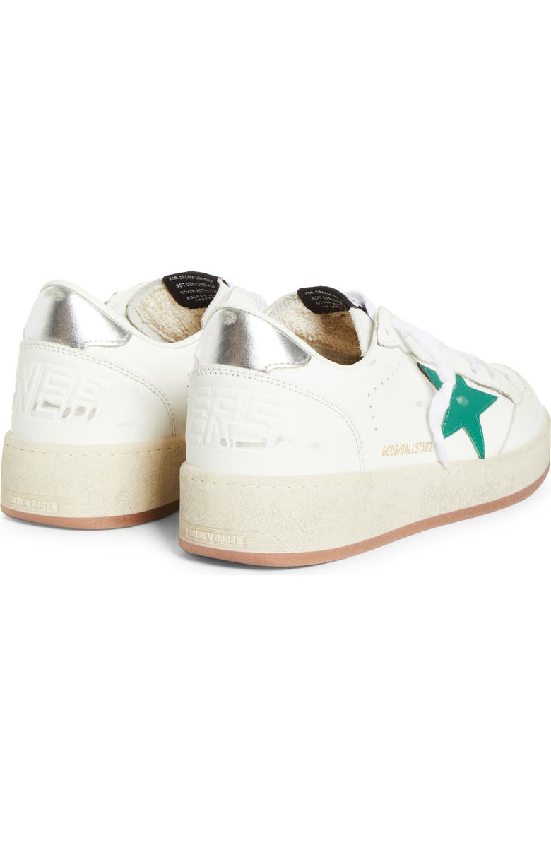 Golden Goose Ball Star 2 Low Top Sneaker, Alternate, color, White/ Green/ Silver