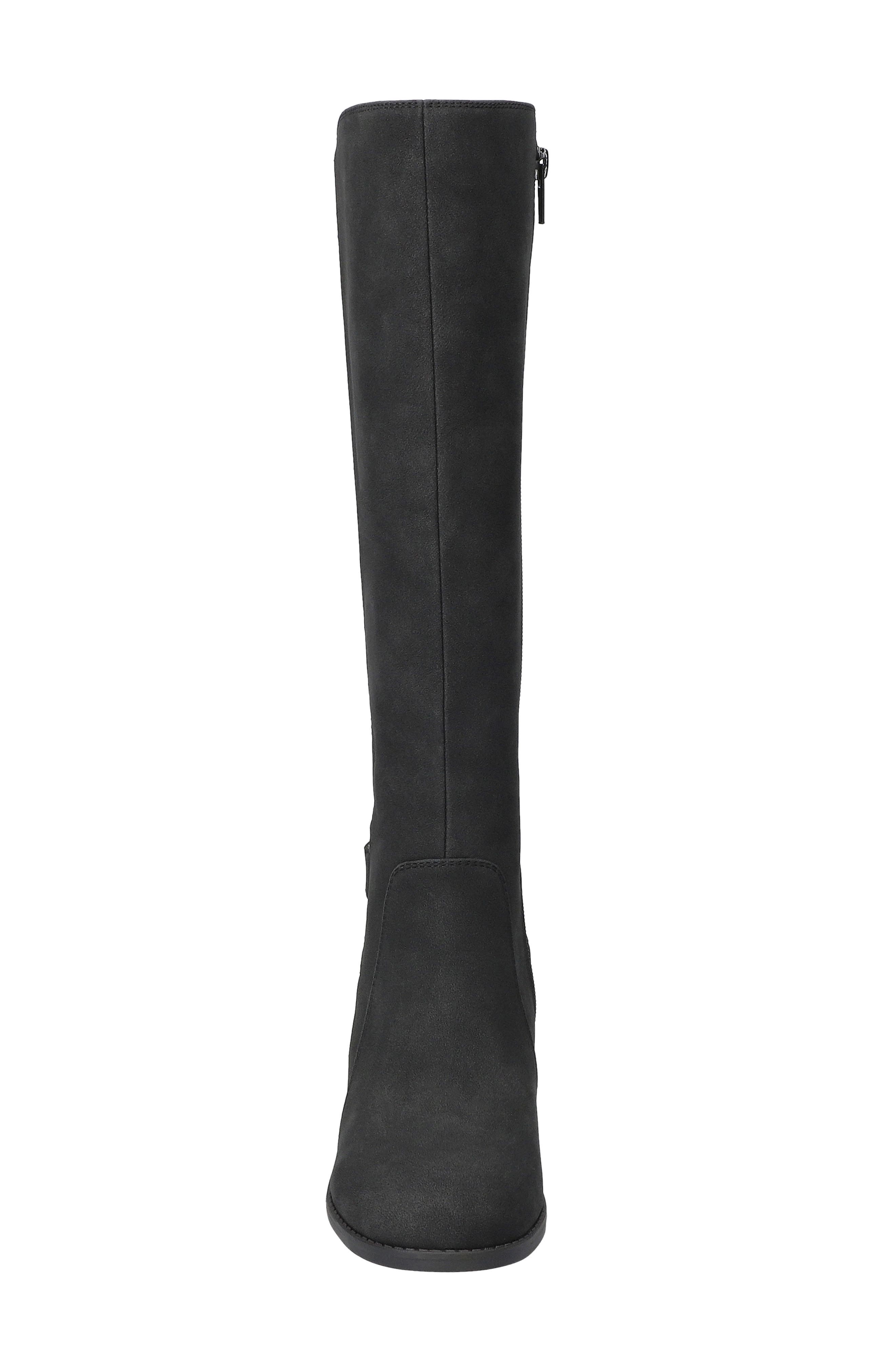 Hartley Faux Leather Knee High Boot, Alternate, color, BLACK LAME