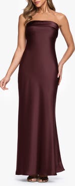 Xscape Evenings Strapless Satin Gown