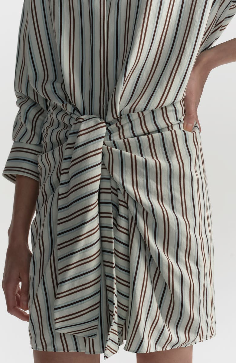 A.L.C. Mia Stripe Shirtdress, Alternate, color, Ice Mint/ Ganache
