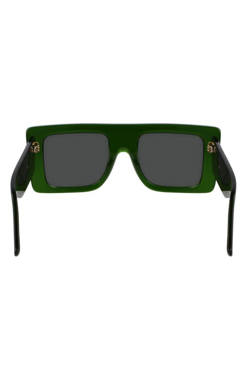 Victoria Beckham Vb Monogram 51mm Rectangular Sunglasses In Green