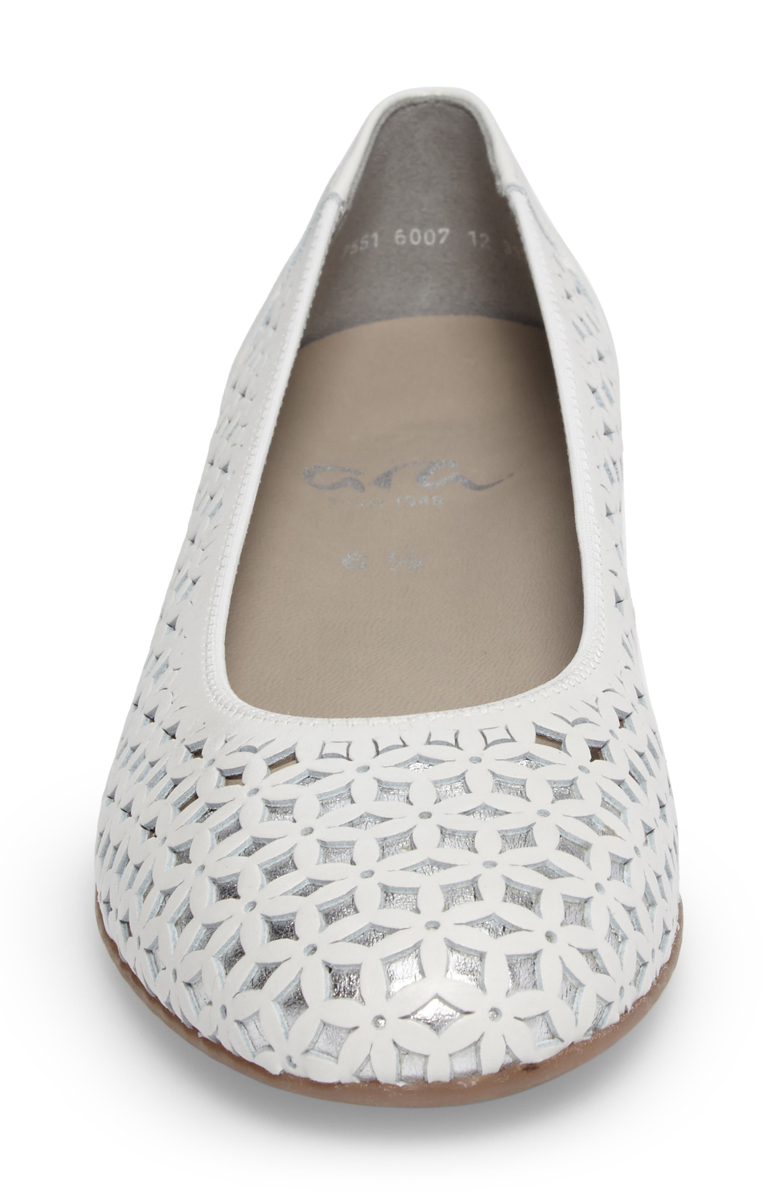 ara Stephanie Perforated Ballet Flat, Alternate, color, 