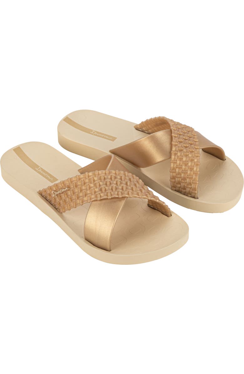Ipanema Sense Slide Sandal, Main, color, Beige Gold