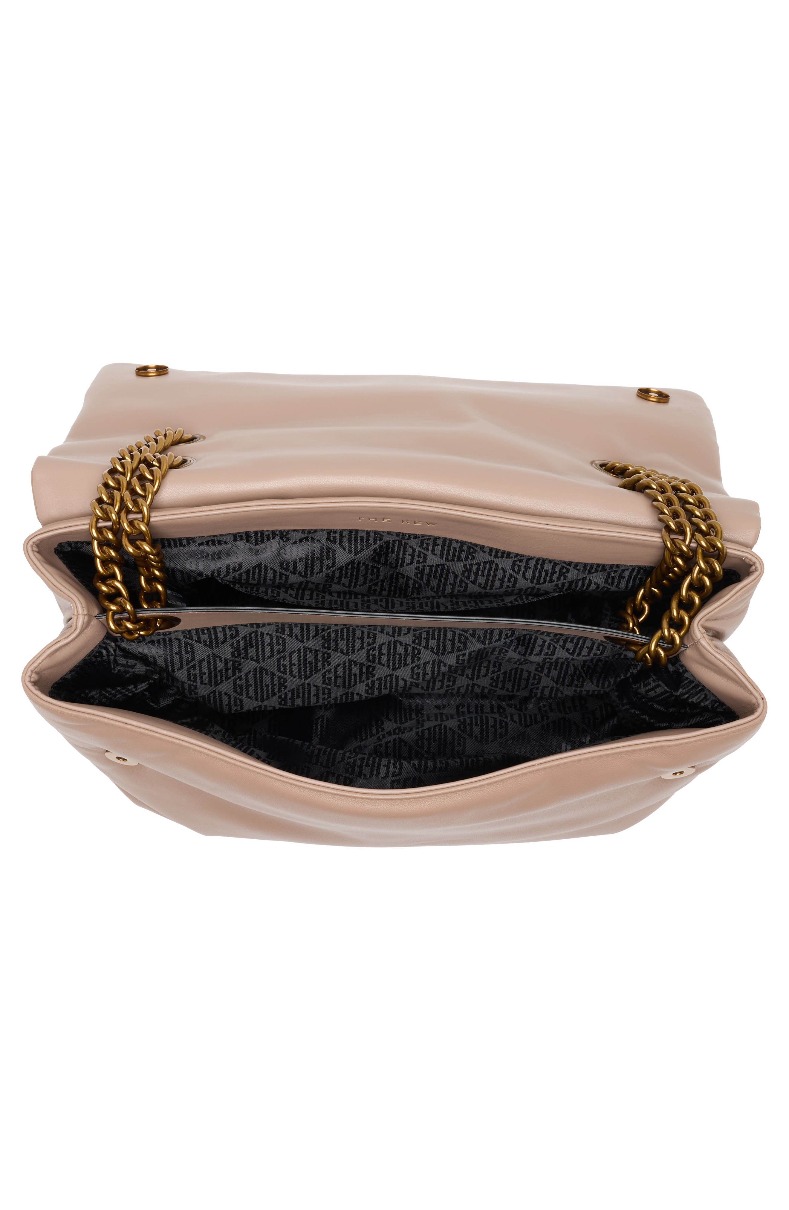 Kurt Geiger London XXL Kew Leather Bag, Alternate, color, Light Beige