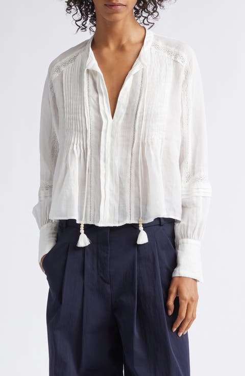 Sawyer Long Sleeve Lace Trim Top