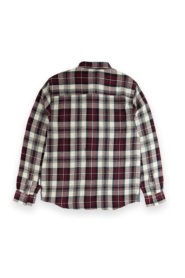 Redwood Button Down Shirt, Alternate, color, Dk Red/ Luke Plaid