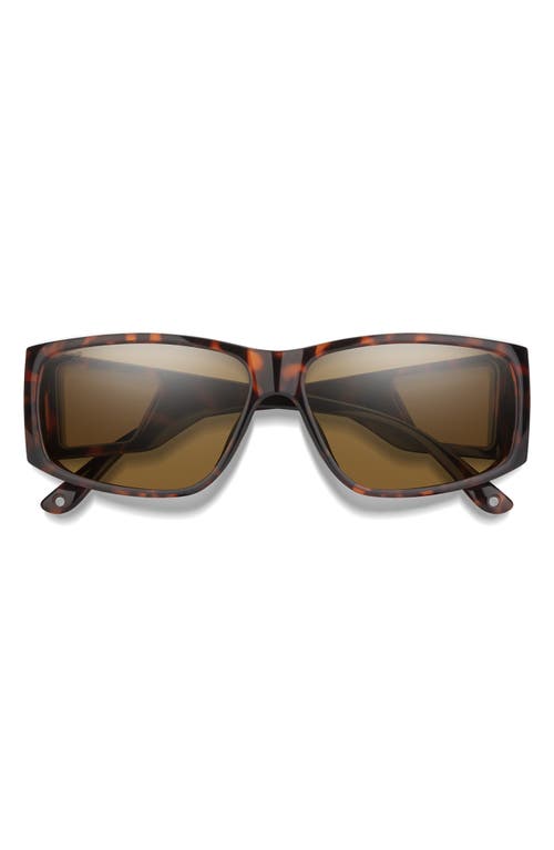 Smith Monroe Peak 62mm Oversize Chromapop™ Polarized Sunglasses In Tortoise/chromapop Brown