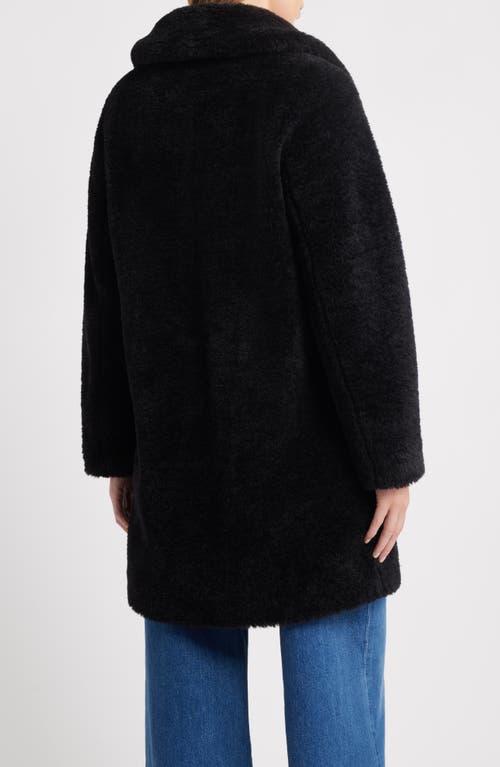 Sam Edelman Faux Fur Toggle Coat In Black