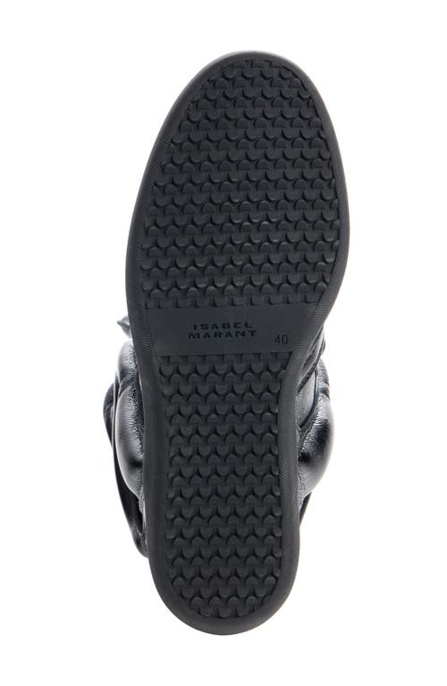 Isabel Marant Bekett Festive Hidden Wedge High Top Sneaker In Black