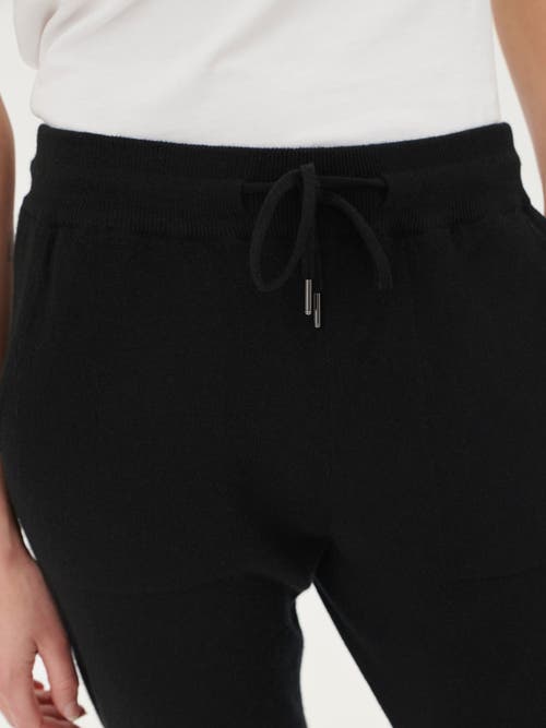 Gobi Mongolian Cashmere Cuffed Cashmere Jogger In Black