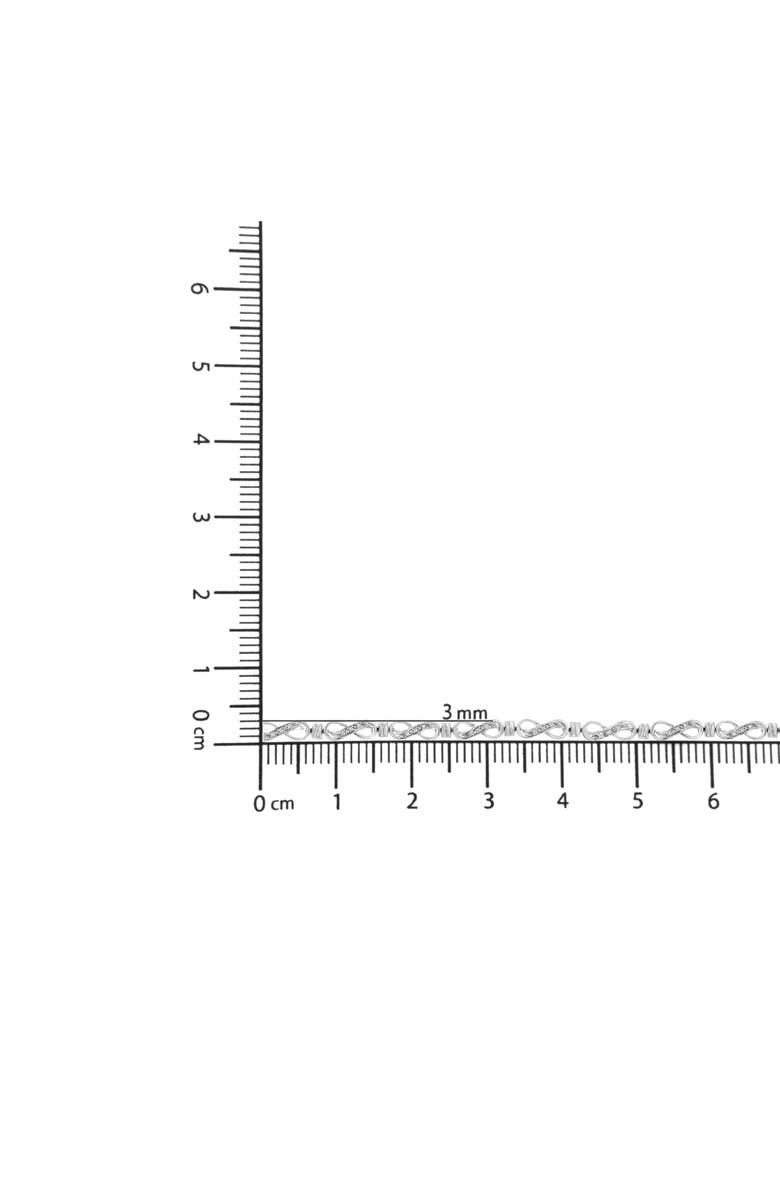 Haus of Brilliance Silver 1/6 Cttw Diamond Accent Infinity Link Bracelet, Alternate, color, White