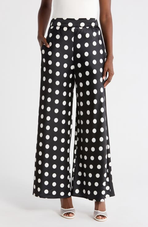 Polka Dot Wide Leg Pants