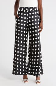 Renee C Polka Dot Wide Leg Pants