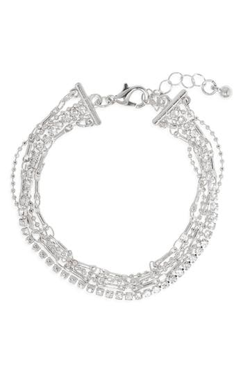 Nordstrom Rack Multirow Chain Bracelet In Metallic