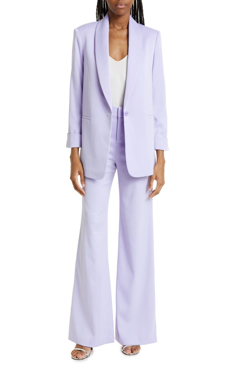 Alice + Olivia Deanna Slim Fit High Waist Bootcut Pants, Alternate, color,