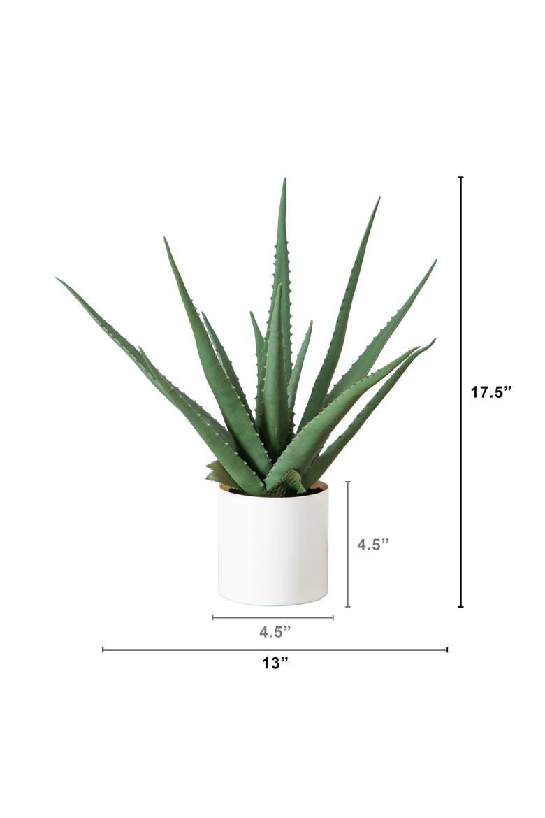 17.5-in Artificial Agave Plant, Alternate, color, Green