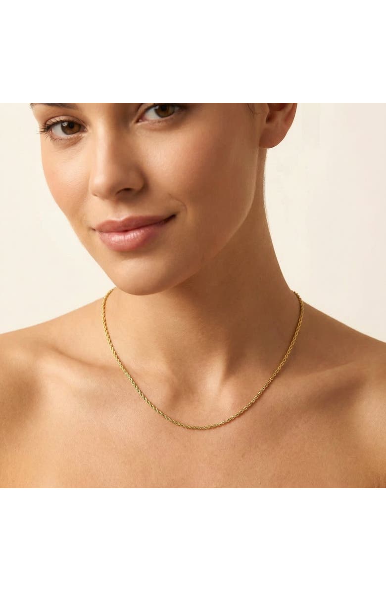 Bliss Diamond 10k Gold 1.5-mm Semi Solid Rope Chain Necklace, Alternate, color, 10K Yellow Gold