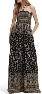 Veronica Beard Ayanna Paisley Halter Maxi Dress