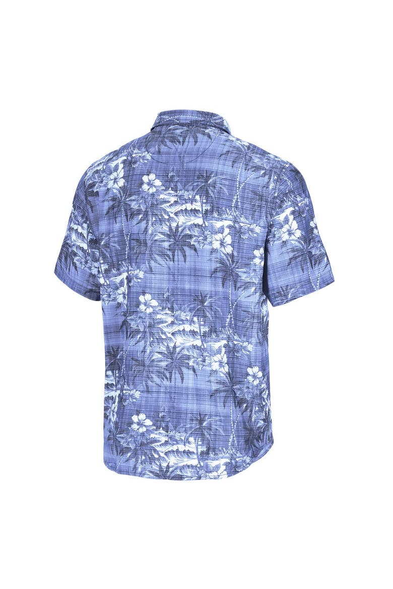 Men's Tommy Bahama Powder Blue Los Angeles Rams Coconut Point Isla Palmetta Camp Button-Up Shirt, Alternate, color, Powder Blue