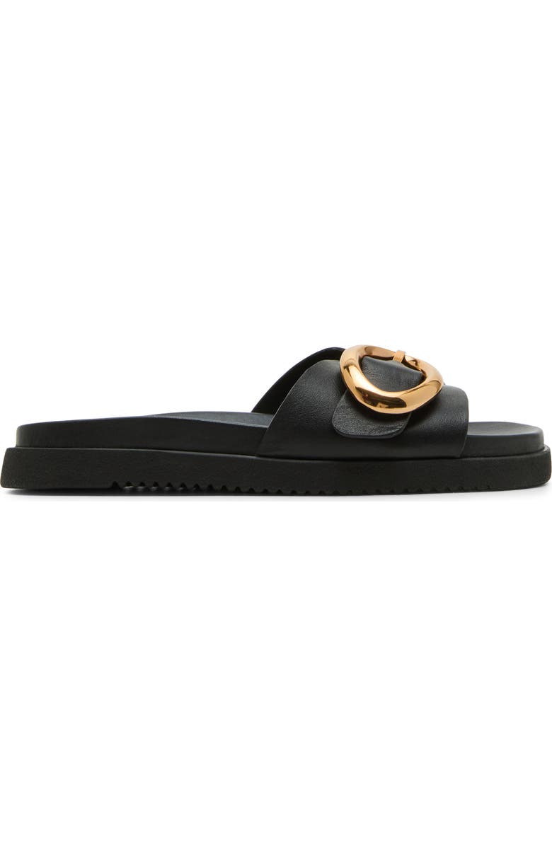 Steve Madden Mandie Slide Sandal, Alternate, color, Black Leather