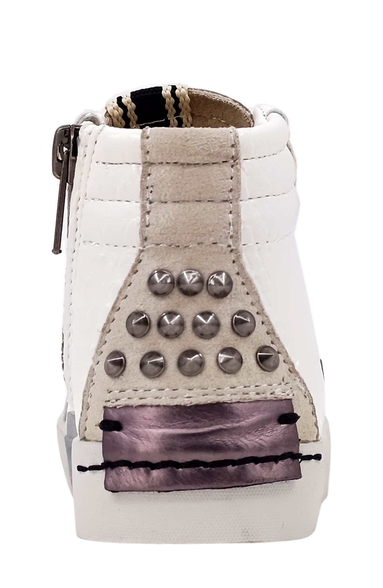 SHUSHOP Kids' Reese Studded High Top Sneaker, Alternate, color, Bone Snake