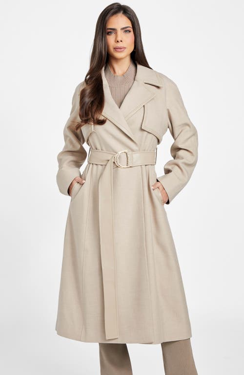 Marciano Natalie Belted Longline Trench Coat In Neutral