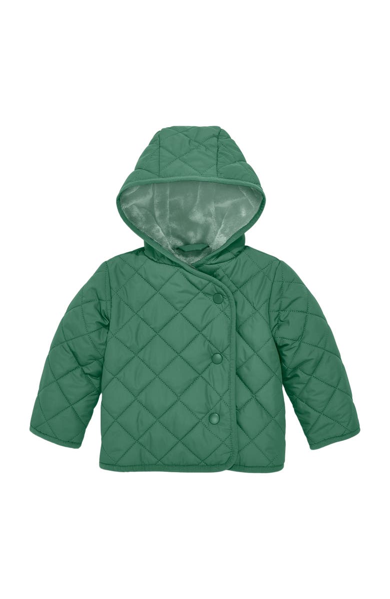 Primary Baby Quilted Fleece-Lined Puffer Jacket, Main, color, Chive
