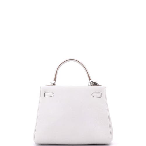 Pre-owned Hermes  Hermes Kelly Handbag Grey Togo With Palladium Hardware 25 In Gray